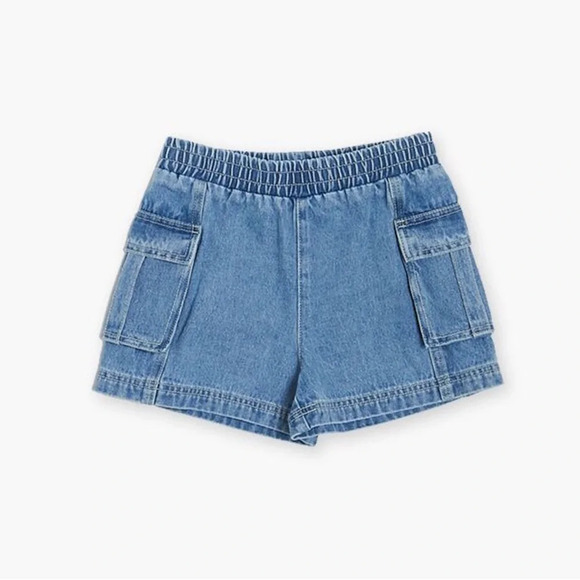 Forever 21 Other - Forever 21 Kids Girl Denim Cargo Shorts 11/12